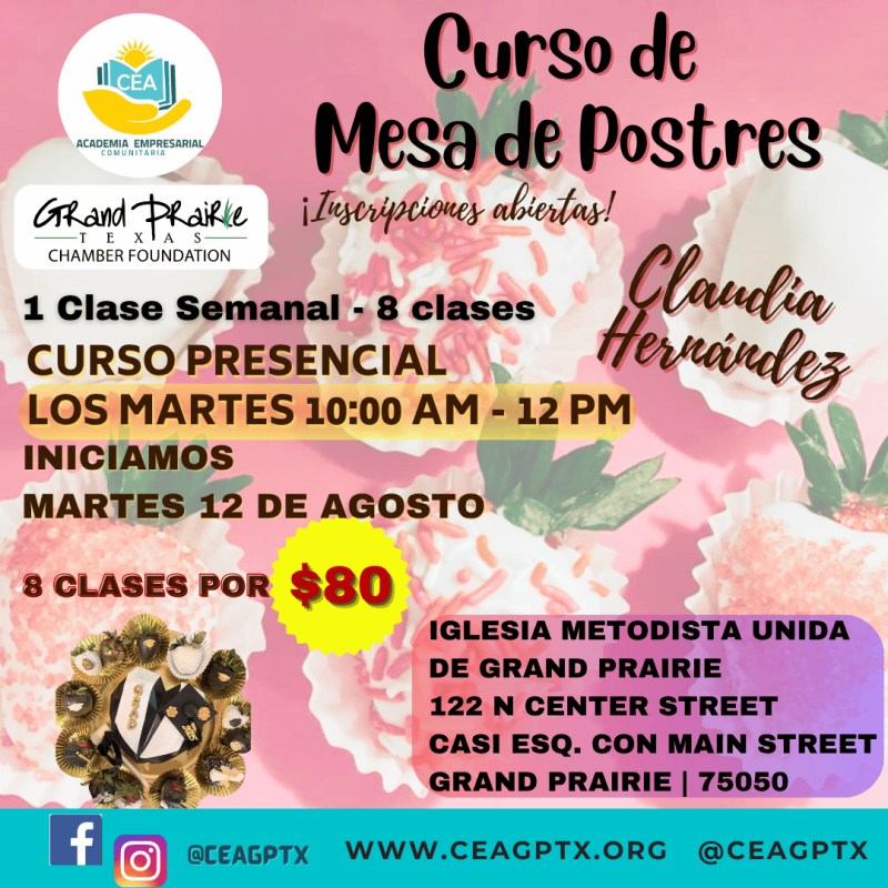 Curso de mesa de postres