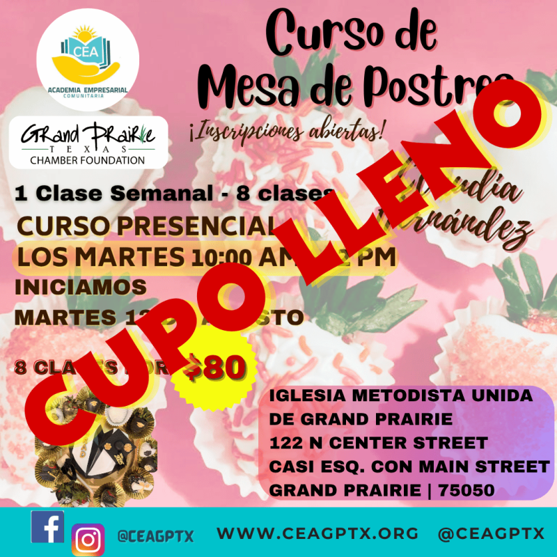 Curso de mesa de postres